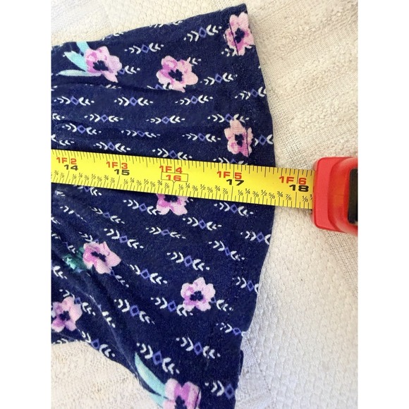 Style & Co Blue Floral Peasant Blouse PXL 3/4 Sleeve Boho Stretch Top - Picture 12 of 14